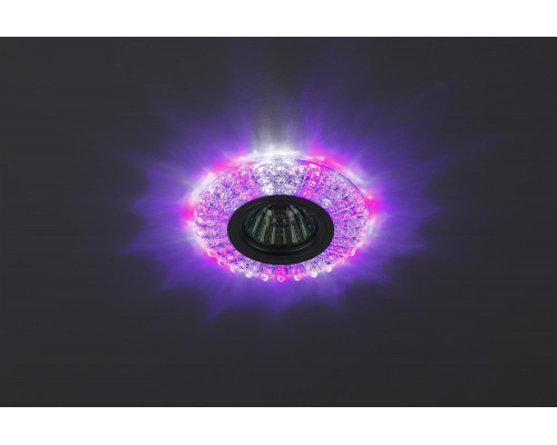DK LD2 SL/WH+PU Светильник ЭРА декор cо светодиодной подсветкой( белый+фиолетовый), прозрачный