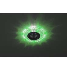 DK LD2 SL/GR+WH Светильник ЭРА декор cо светодиодной подсветкой (зеленый+белый), прозрачный