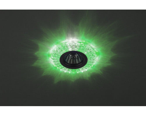 DK LD2 SL/GR+WH Светильник ЭРА декор cо светодиодной подсветкой (зеленый+белый), прозрачный