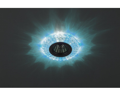 DK LD2 SL/BL+WH Светильник ЭРА декор cо светодиодной подсветкой (голубой+белый), прозрачный