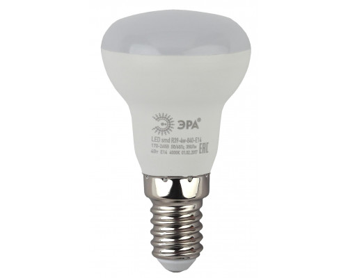 Лампочка светодиодная ЭРА STD LED R39-4W-840-E14 Е14 / Е14 4Вт рефлектор нейтральный белый свет