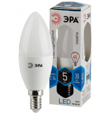 LED B35-5W-840-E14 ЭРА (диод, свеча, 5Вт, нейтр, E14)