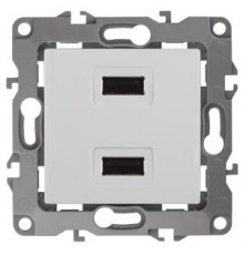 12-4110-01 ЭРА Устройство зарядное USB, 230В/5В-2100мА, IP20, Эра12, белый