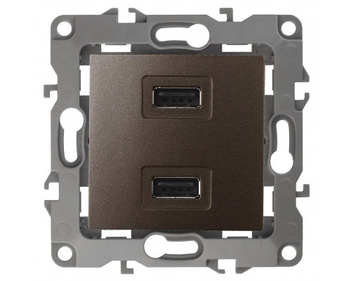 12-4110-13 ЭРА Устройство зарядное USB, 230В/5В-2100мА, IP20, Эра12, бронза