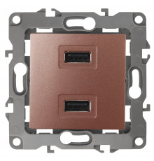 12-4110-14 ЭРА Устройство зарядное USB, 230В/5В-2100мА, IP20, Эра12, медь