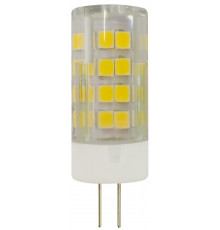 Лампочка светодиодная ЭРА STD LED JC-5W-220V-CER-827-G4 G4 5Вт керамика капсула теплый белый свет