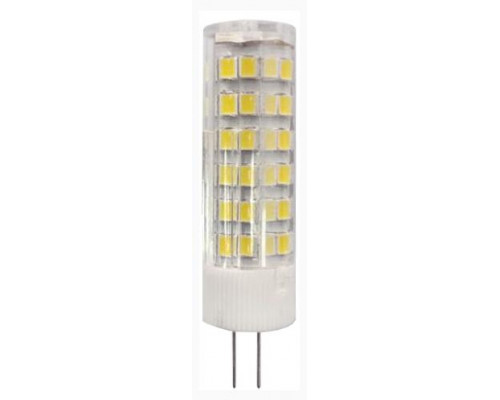 Лампочка светодиодная ЭРА STD LED JC-7W-220V-CER-827-G4 G4 7Вт керамика капсула теплый белый свет