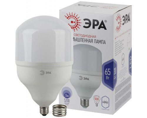 Лампа светодиодная ЭРА STD LED POWER T160-65W-6500-E27/E40 Е27 / Е40 65 Вт колокол холодный дневнoй свет