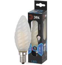 Лампочка светодиодная ЭРА F-LED BTW-5W-840-E14 frost Е14 / Е14 5Вт филамент свеча витая матовая нейтральный свет