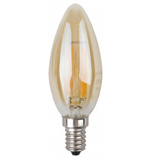 Лампочка светодиодная ЭРА F-LED B35-7W-827-E14 gold Е14 / E14 7Вт филамент свеча золотистая теплый белый свет