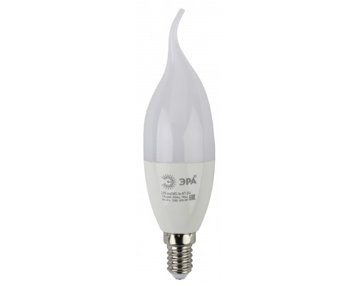 Лампочка светодиодная ЭРА STD LED BXS-9W-840-E14 E14 / Е14 9Вт свеча на ветру нейтральный белый свет