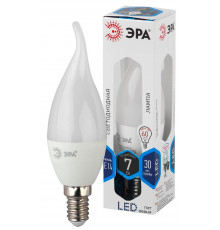Лампочка светодиодная ЭРА STD LED BXS-7W-840-E14 E14 / Е14 7Вт свеча на ветру нейтральный белый свет