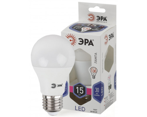 Лампочка светодиодная ЭРА STD LED A60-15W-860-E27 E27 / Е27 15Вт груша холодный дневной свет