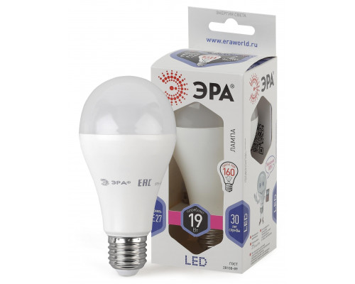 Лампочка светодиодная ЭРА STD LED A65-19W-860-E27 E27 / Е27 19Вт груша холодный дневной свет
