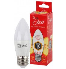 Лампочка светодиодная ЭРА RED LINE ECO LED B35-10W-827-E27 E27 / Е27 10Вт свеча теплый белый свет