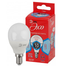 Лампочка светодиодная ЭРА RED LINE ECO LED P45-10W-840-E14 Е14 / E14 10Вт шар нейтральный белый свет