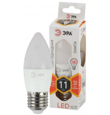 Лампочка светодиодная ЭРА STD LED B35-11W-827-E27 E27 / Е27 11Вт свеча теплый белый свет
