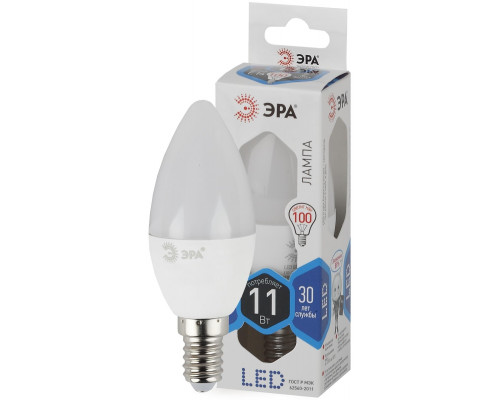 Лампочка светодиодная ЭРА STD LED B35-11W-840-E14 E14 / Е14 11Вт свеча нейтральный белый свeт