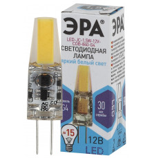 Лампочка светодиодная ЭРА STD LED JC-1,5W-12V-COB-840-G4 G4 1,5Вт капсула нейтральный белый свет