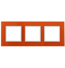 14-5103-22 ЭРА Рамка на 3 поста, стекло, Эра Elegance, оранжевый+бел