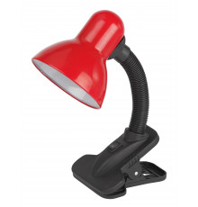 Настольный светильник ЭРА N-212-E27-40W-R на прищепке красный
