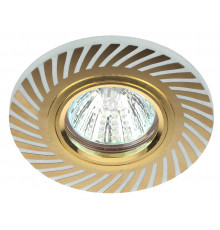 DK LD39 WH/GD Светильник ЭРА декор cо светодиодной подсветкой MR16, белый/золото