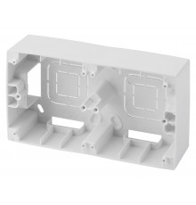 12-6102-01 ЭРА Коробка наклад. монтажа 2 поста, Эра12, белый