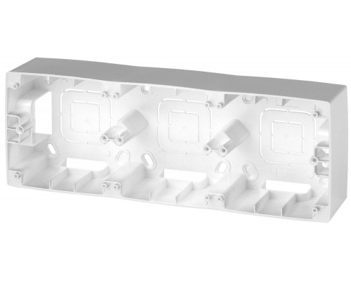 12-6103-03 ЭРА Коробка наклад. монтажа 3 поста, Эра12, алюминий