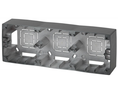 12-6103-05 ЭРА Коробка наклад. монтажа 3 поста, Эра12, антрацит