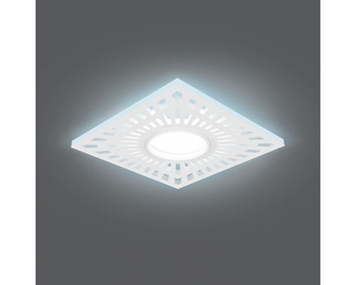 Светильник Gauss Backlight BL128 Квадрат. Белый, Gu5.3, 3W, LED 4000K 1/40