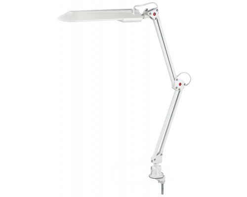 Настольный светильник ЭРА NL-201-G23-11W-W с лампой PL на струбцине белый