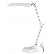 Настольный светильник ЭРА NL-202-G23-11W-W с лампой PL на струбцине и с основанием белый