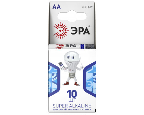 Батарейки ЭРА LR6-10BL компактный SUPER Alkaline