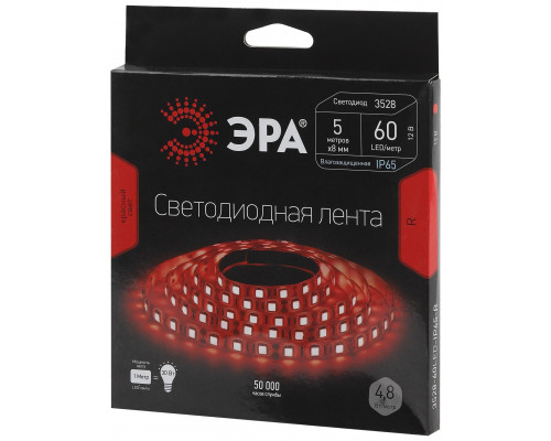 ЭРА Лента светодиодная LS3528-60LED-IP65-R-5m