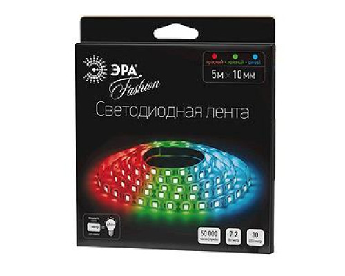 ЭРА Лента светодиодная LS5050-30LED-IP20-RGB-5m