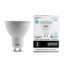 Лампа Gauss LED Elementary MR16 GU10 5.5W 4100К