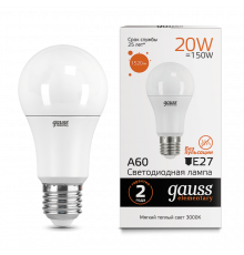 Лампа Gauss LED Elementary A60 20W E27 3000K