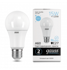 Лампа Gauss LED Elementary A60 15W E27 6500K