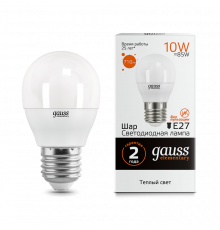 Лампа Gauss LED Elementary Globe 10W E27 3000K