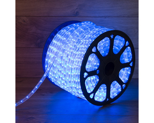 Дюралайт LED фиксинг (2W) - СИНИЙ Эконом диаметр 13мм, 24LED/м, модуль 2м