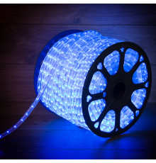 Дюралайт LED мерцающий (2W) - СИНИЙ диаметр 13мм, 36LED/м, модуль 1м