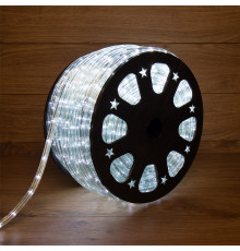 Дюралайт LED чейзинг (3W) - БЕЛЫЙ Эконом диаметр 13мм, 24LED/м, модуль 4м (без комплекта подключения)