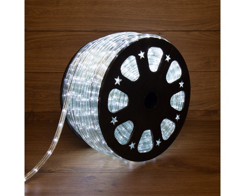 Дюралайт LED чейзинг (3W) - БЕЛЫЙ Эконом диаметр 13мм, 24LED/м, модуль 4м (без комплекта подключения)