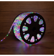 Дюралайт LED чейзинг (3W) - МУЛЬТИ (RYGB) Эконом диаметр 13мм, 24LED/м, модуль 4м (партия 2020- 2 м) (без комплекта подключения)