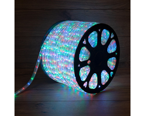 Дюралайт LED чейзинг (3W) - МУЛЬТИ (RYGB) диаметр 13мм, 36LED/м, модуль1м