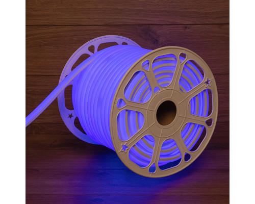 Гибкий неон SMD, форма – D (16х16 мм) синий, супер яркий (144 LED/м), 50 м (c комплектом подключения)