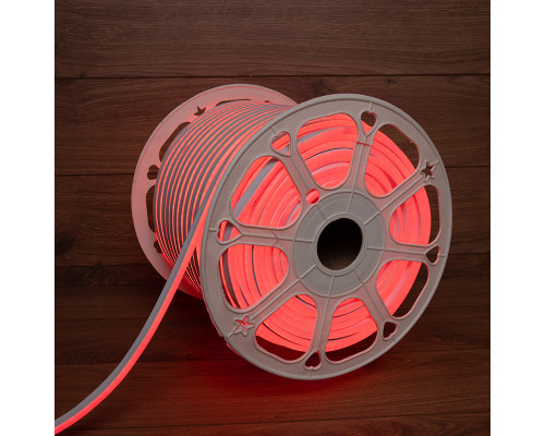 Гибкий неон SMD диаметр (8х16 мм) двухсторонний, красный, 120 LED/м, 100 м (с комплектом подключения)