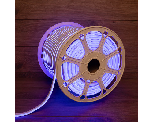 Гибкий неон SMD диаметр (8х16 мм) двухсторонний, синий, 120 LED/м, 100 м (с комплектом подключения)