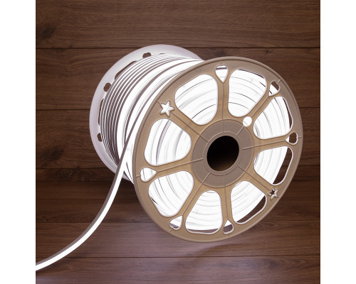 Гибкий неон SMD диаметр (8х16 мм) двухсторонний, белый, 120 LED/м, 100 м (с комплектом подключения)