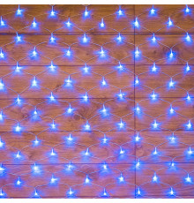 СЕТЬ 1,8х1,5м, прозрачный ПВХ, 180 LED, цвет: Синий, не соединяется